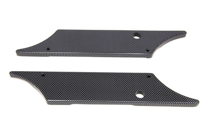 VTwin Black Carbon Fiber Saddlebag Hinge Covers 1993-2013 Harley Touring FLT