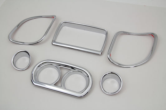 Vtwin Chrome Inner Fairing Gauge Trim Kit 2015-2023 Harley Road Glide FLTR
