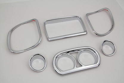 Vtwin Chrome Inner Fairing Gauge Trim Kit 2015-2023 Harley Road Glide FLTR