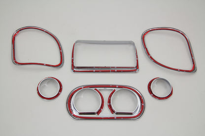Vtwin Chrome Inner Fairing Gauge Trim Kit 2015-2023 Harley Road Glide FLTR
