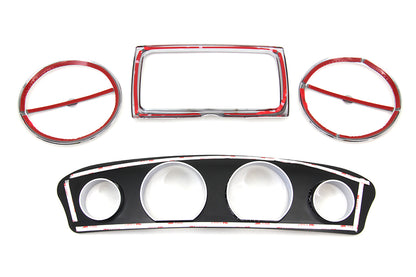 Vtwin Chrome & Black Inner Fairing Trim Kit 2014-2016 Harley Touring FLHT FLHX