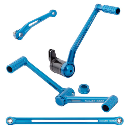 Arlen Ness Speedliner Blue Heel Toe Foot Control Kit for 00-23 Harley Road Glide