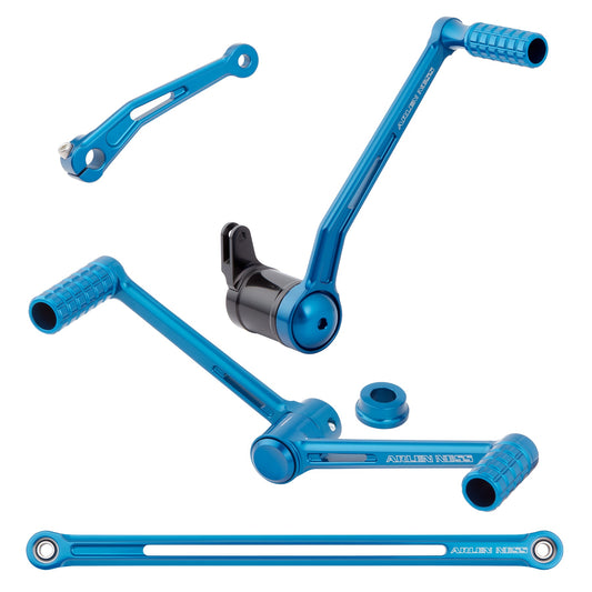 Arlen Ness Speedliner Blue Heel Toe Foot Control Kit for 00-23 Harley Road Glide