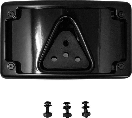 Kodlin Curved Black 3-Hole LED Laydown License Plate Kit for Harley Davidson