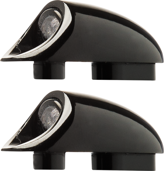 Kodlin 3-1 Black Mini Fender Strut Indicator Lights for  2018-24 Harley Softail