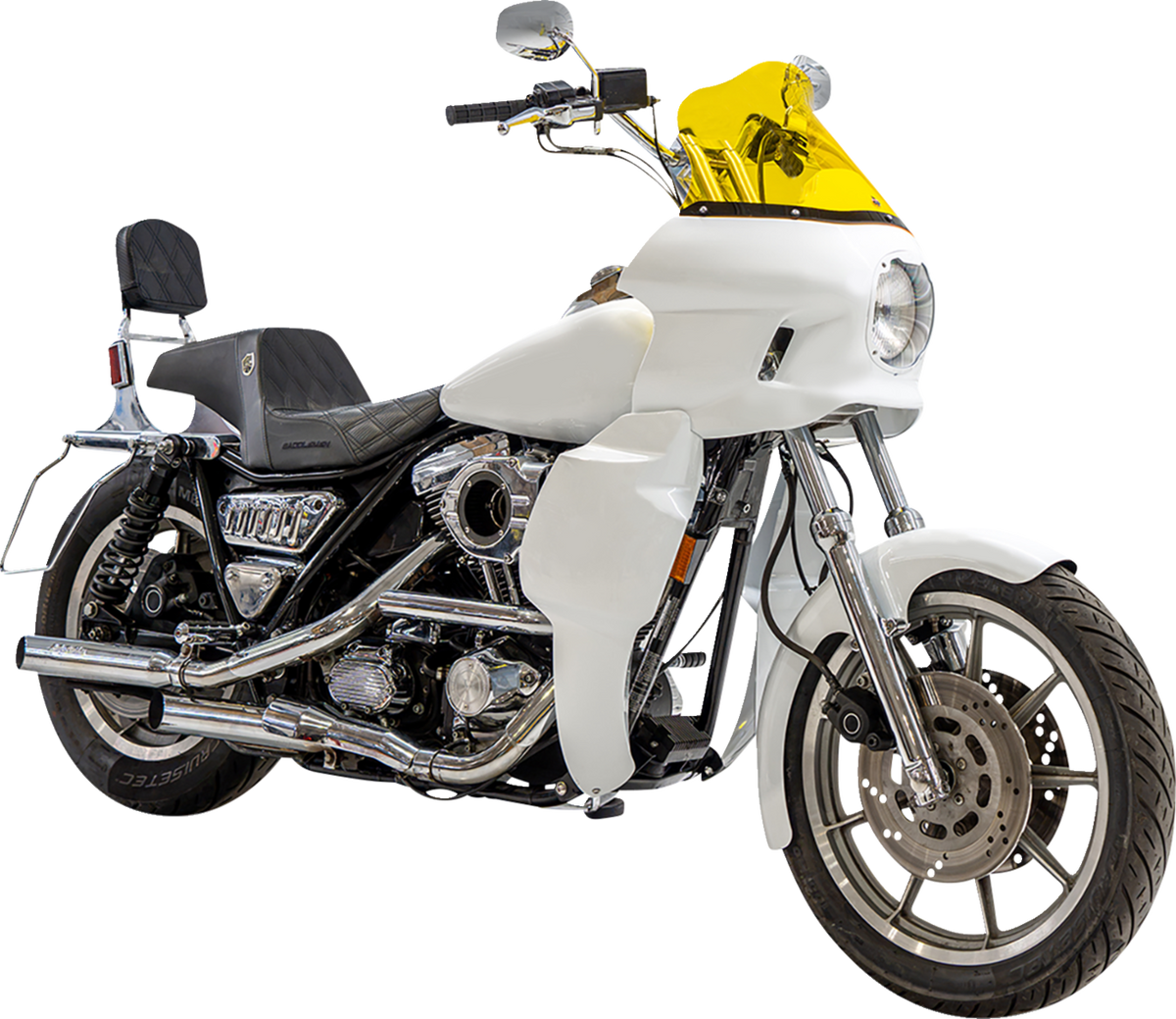 Klock Werks Kolor Flare 12.5" Yellow Windshield fits Saddlemen S-RT Mini Fairing