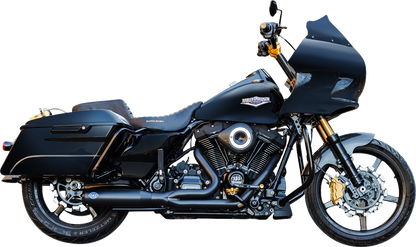 S&S Cycle 2-into-1 Qualifier Black Exhaust System for 2017-2023 Harley Touring