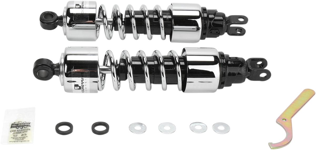 Progressive Chrome Heavy Duty 13" Rear Shocks 75-79 Honda GL1000 Gold Wing