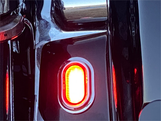 Custom Dynamics Red LED Chrome Antenna Plugz Lights 2006-2022 Harley Touring