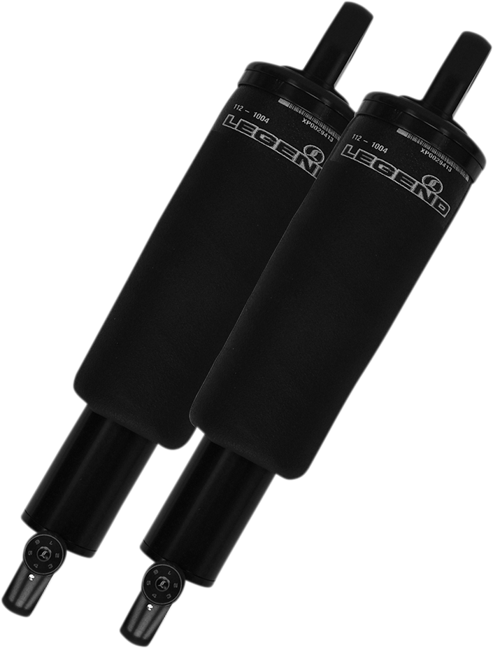 Legend Black Rear Air Ride Suspension Shocks 1999-2024 Harley Touring FLHX FLHR