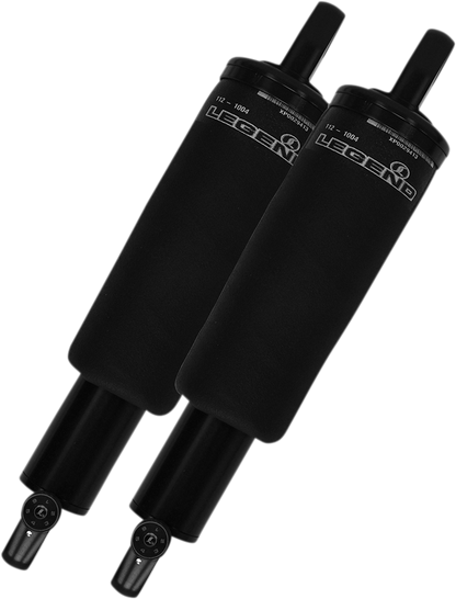 Legend Black Rear Air Ride Suspension Shocks 1999-2024 Harley Touring FLHX FLHR