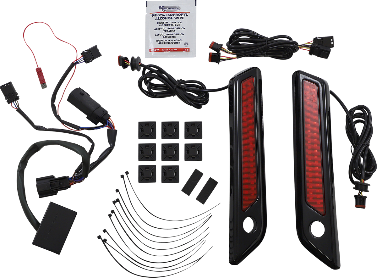 Custom Dynamics Black Saddlebag Latch Accent Lights 2014-2024 Harley Touring