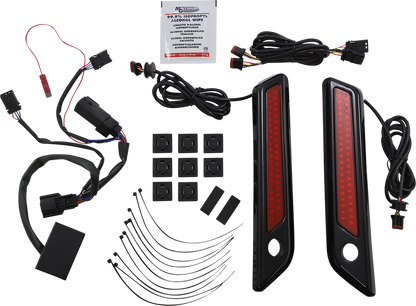 Custom Dynamics Black Saddlebag Latch Accent Lights 2014-2024 Harley Touring