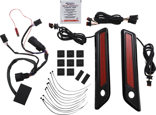 Custom Dynamics Black Saddlebag Latch Accent Lights 2014-2024 Harley Touring