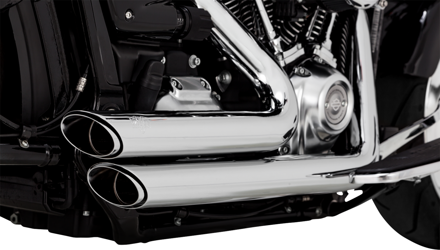 Vance & Hines Chrome Shortshots Staggered Exhaust 2018-2024 Harley Softail FLFBS