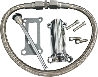 Drag Specialties Chrome Engine Oil Spout Kit 99-01 Harley Touring FLHR FLTR FLHT