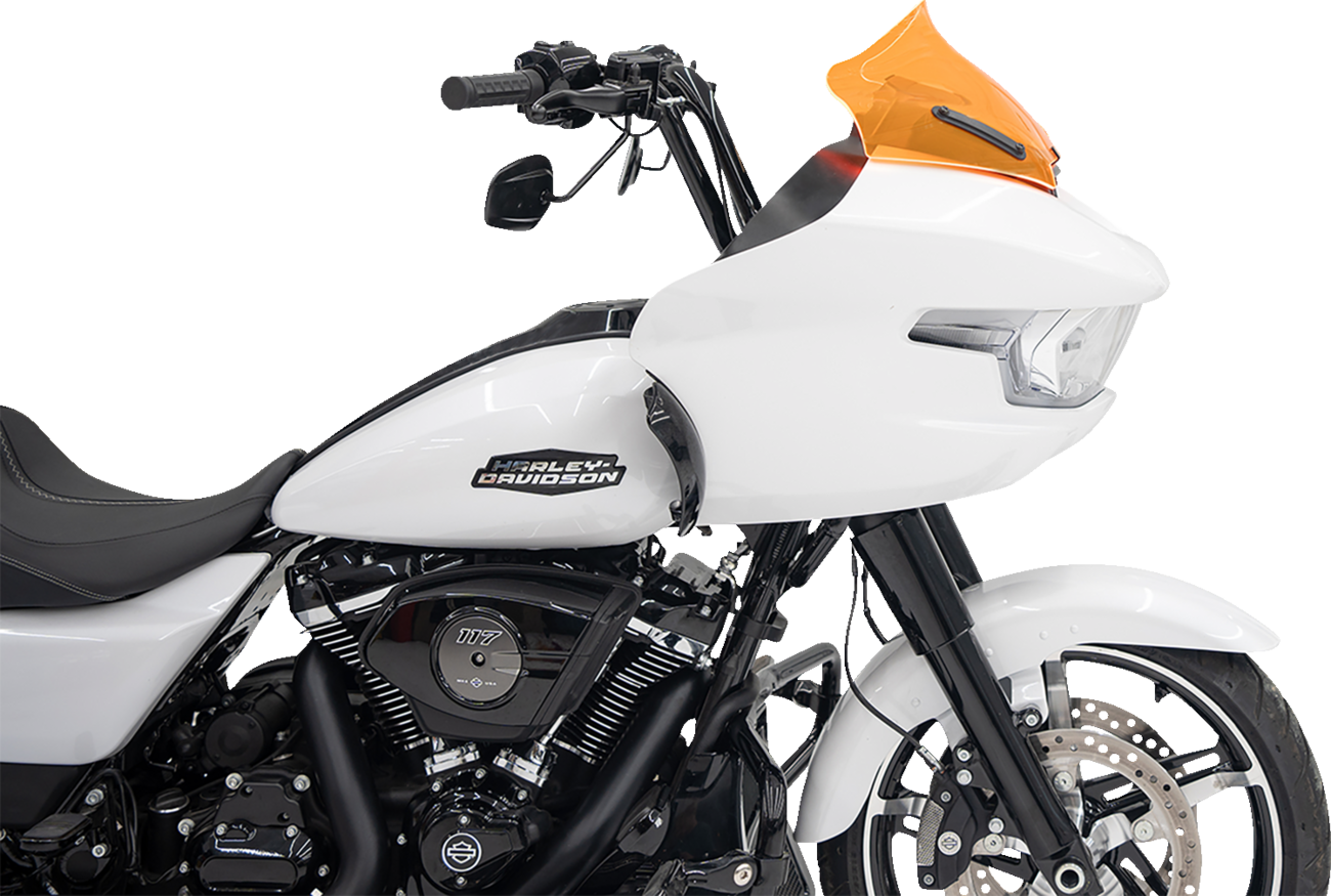 Klock Werks Kolor Flare 10" Orange Ice Windshield for 2023-25 Harley Road Glide