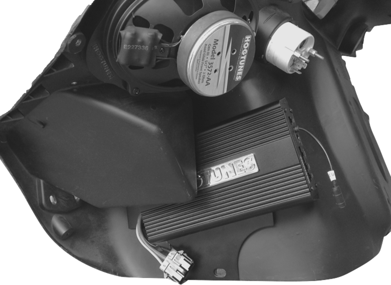 Hogtunes Motorcycle Fairing Amplifier Adapter Mount 1998-2013 Harley Road Glide