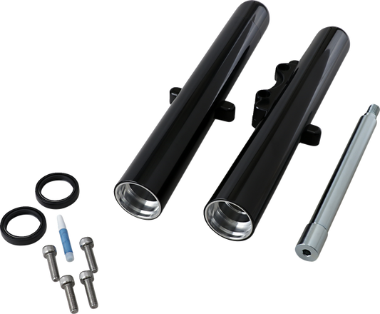 Arlen Ness Black Fork Hot Legs Deep Cut Single Disc for 2008-2013 Harley Touring