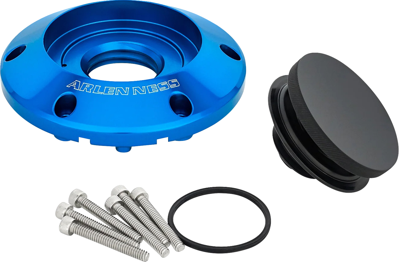 Arlen Ness Blue Pop Up Gas Fuel Cap fits 2023-2026 Harley Street Road Glide M8