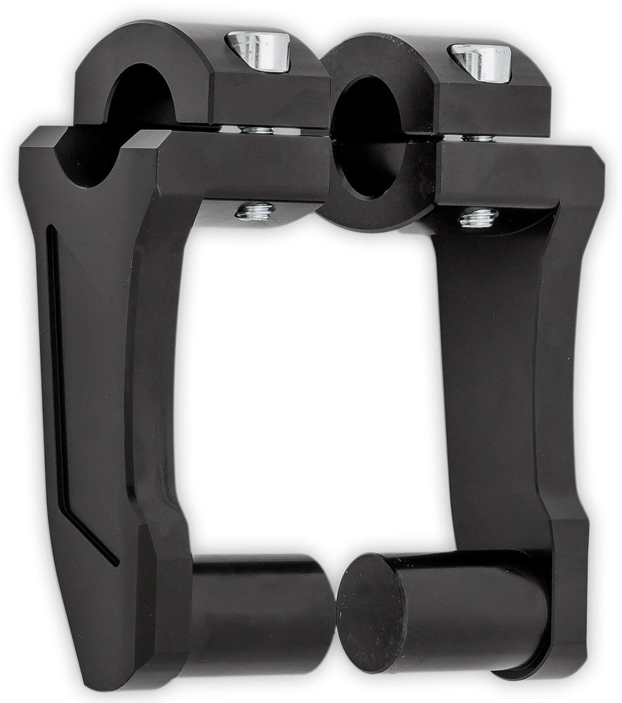 Rox Black Pivoting 4" Motorcycle 1" Handlebar Risers fits Harley Davidson