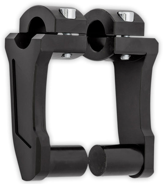 Rox Black Pivoting 4" Motorcycle 1" Handlebar Risers fits Harley Davidson