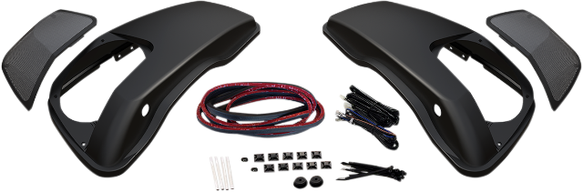 Hogtunes Rear Rushmore Saddlebag Speaker Lid Kit for 2014-2024 Harley Touring