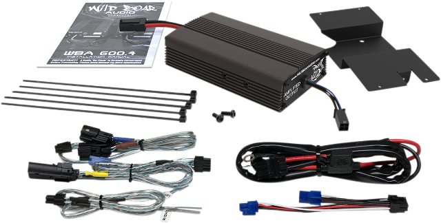 Wild Boar Black Hogtunes 300 Watt Amplifier Kit 2014-2023 Harley Touring Models