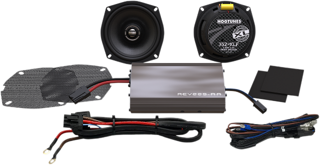 Hogtunes Rev 225 Watt 5.25" Front Speaker Kit 1998-2013 Harley Touring FLHX FLHT