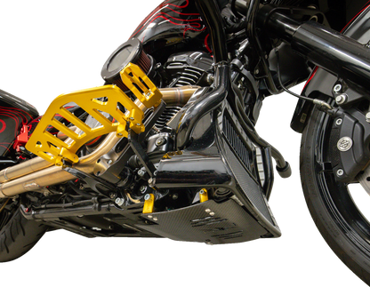 Thrashin Carbon Fiber Gold Skid Plate fits 2023-2025 Harley Street Road Glide