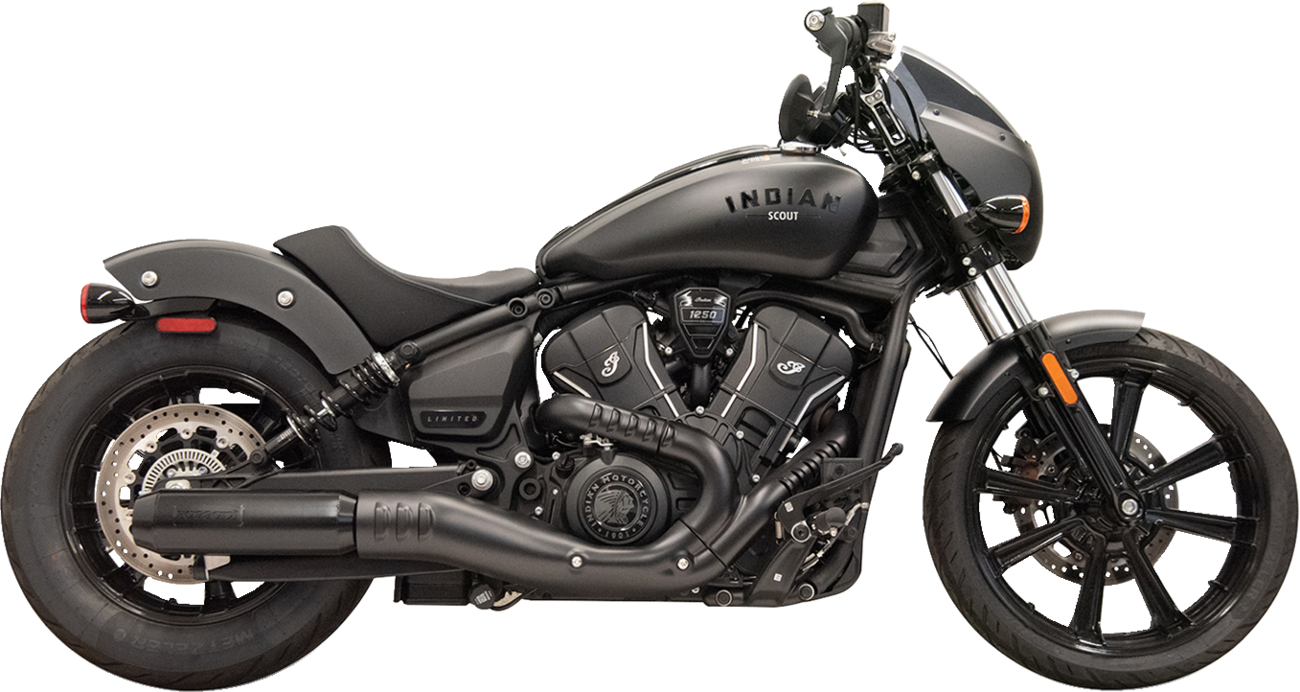 Bassani 4" Black Slip On Exhaust Muffler fits 2025 Indian Scout Bobber Classic
