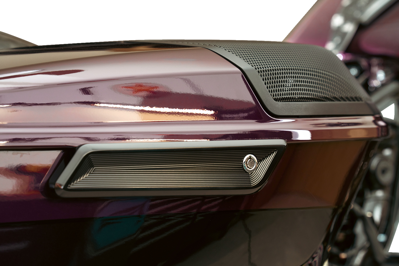Kodlin Vektor Black Saddlebag Latch Covers for 2023-26 Harley Road Street Glide