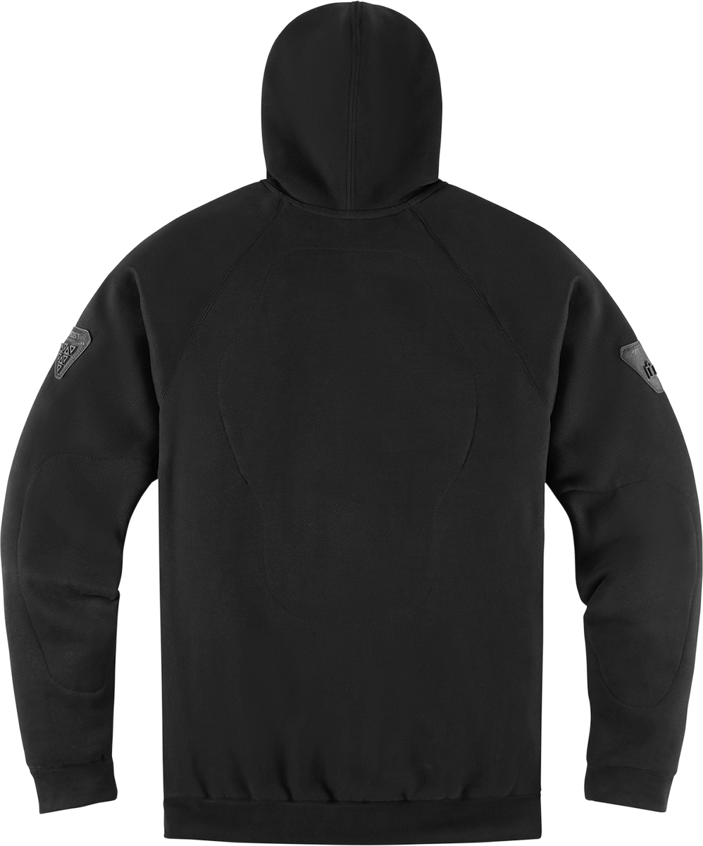 Icon Armor Mens Casual Motorcycle Riding Street Racing Black Zipper Hoodie