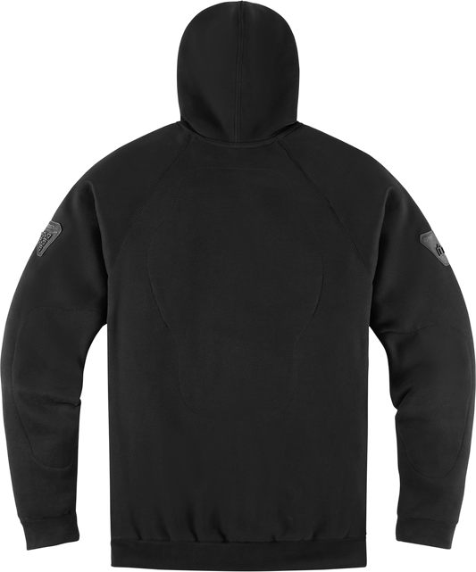 Icon Armor Mens Casual Motorcycle Riding Street Racing Black Zipper Hoodie