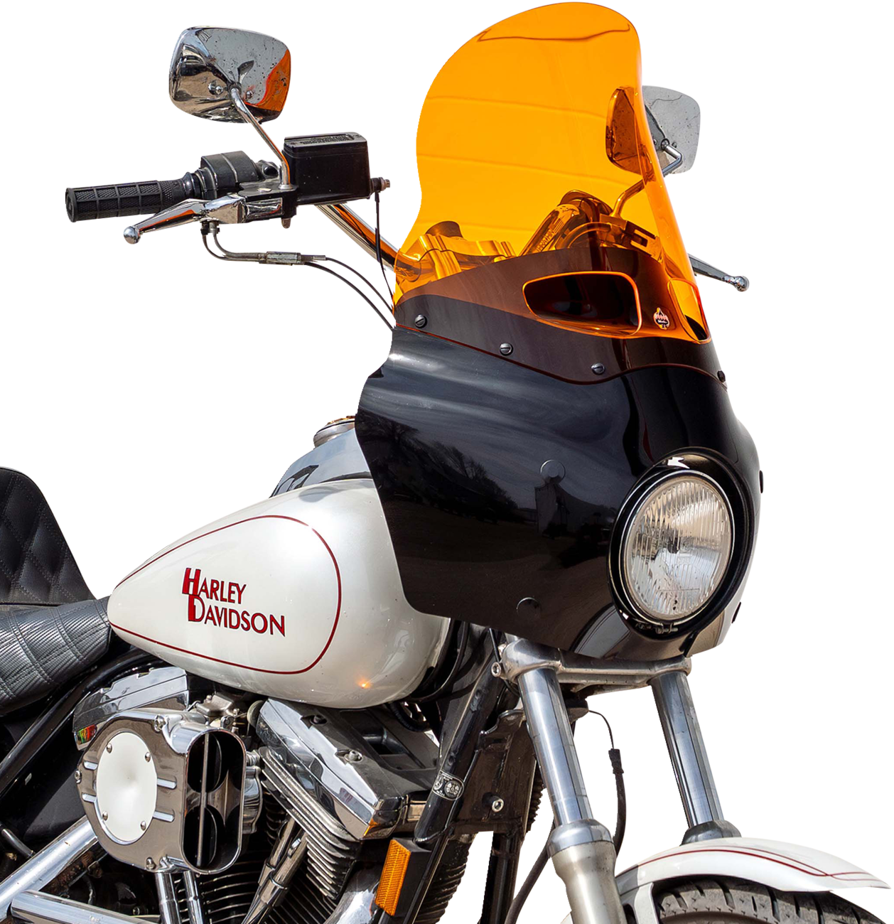 Klock Werks 15" Kolor Flare Orange Road Warrior Fairing Motorcycle Windshield