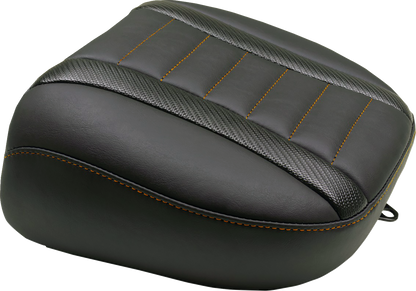 Mustang Deluxe Touring Passenger Orange Stitch Seat 2023-2025 Harley Road Glide