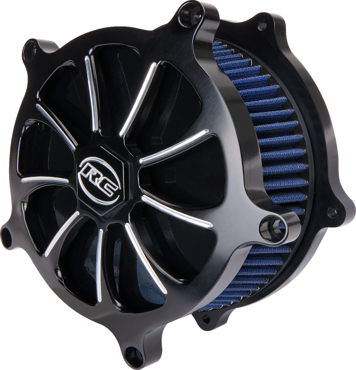 RC Components Black Revolt Air Filter Cleaner for 2017-2024 Harley Davidson M8