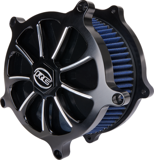RC Components Black Revolt Air Filter Cleaner for 2017-2024 Harley Davidson M8
