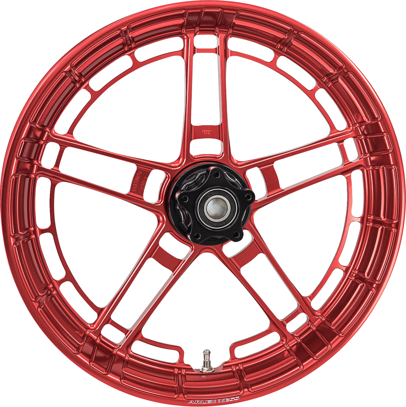 Arlen Ness Flatline Red 21" x 3.5" Front Motorcycle Wheel for Harley Davidson