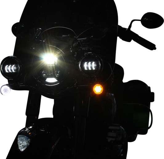 Custom Dynamics Chrome Probeam Front LED Turn Signal Kit 2014-2023 Indian Chief