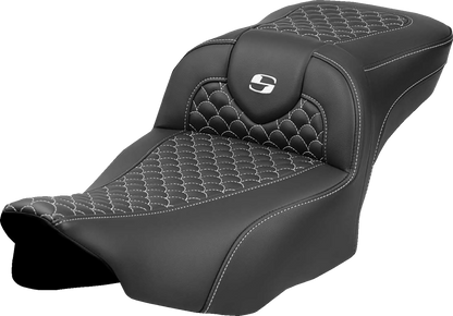 Saddlemen Extended Reach Roadsofa White Stitch Seat for 2023-2026 Harley Touring