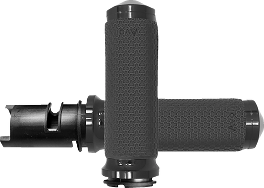 Avon Memory Foam Black TBW Handlebar Grips for 2023-2025 Harley Touring Softail