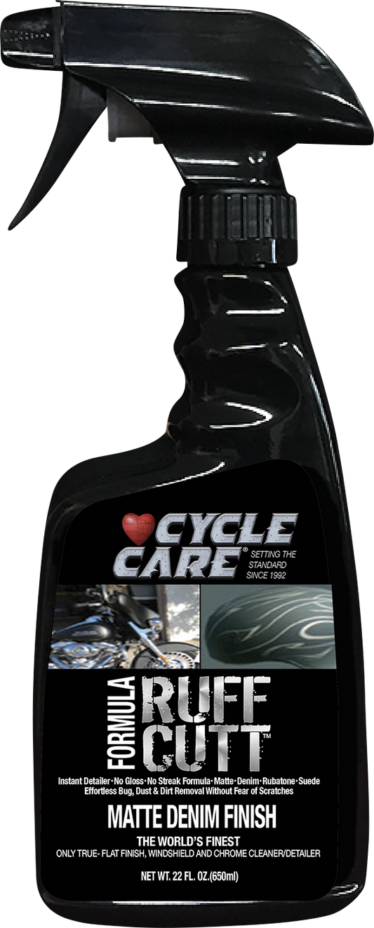 Cycle Care 22 oz Ruff Cut Motorcycle Denim Matte Finish Detailer Spray Bottle