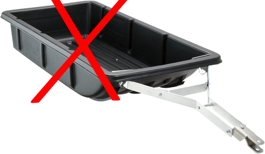 Moose Utility Snow ATV Offroad Snowmobile Cargo Sled Tub Tow Bar