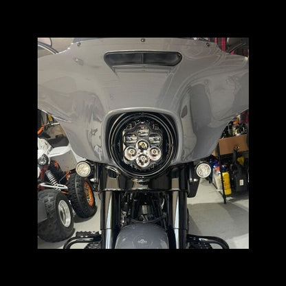 Custom Dynamics Shark Demon Performance LED Headlight 1994-2023 Harley Touring