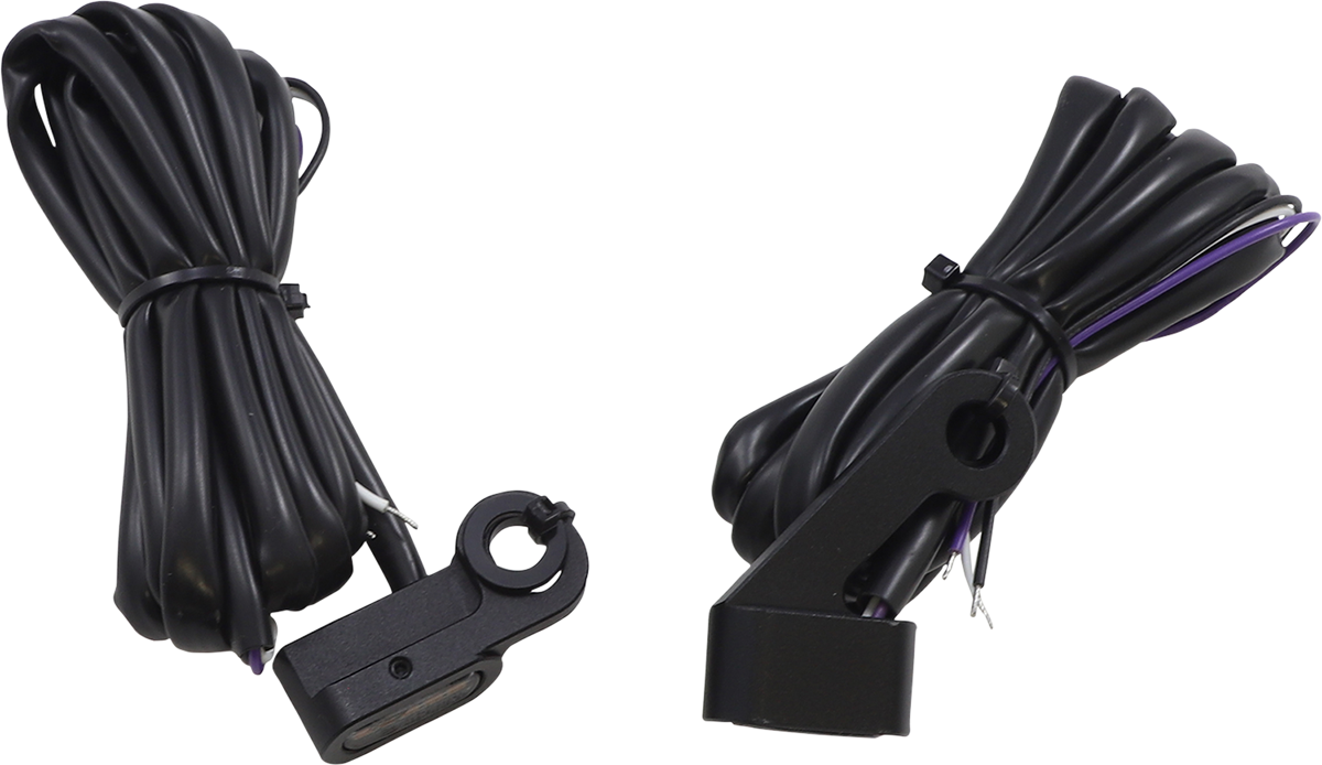 Drag Specialties Black Front LED Marker Turn Lights 2014-2022 Harley Sportster