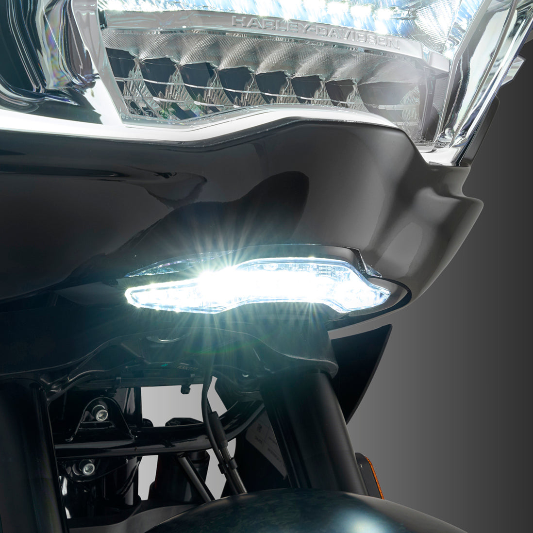 Ciro GOAT-E Black Fairing Turn Signal Light for 2023-2026 Harley Road Glide FLTR