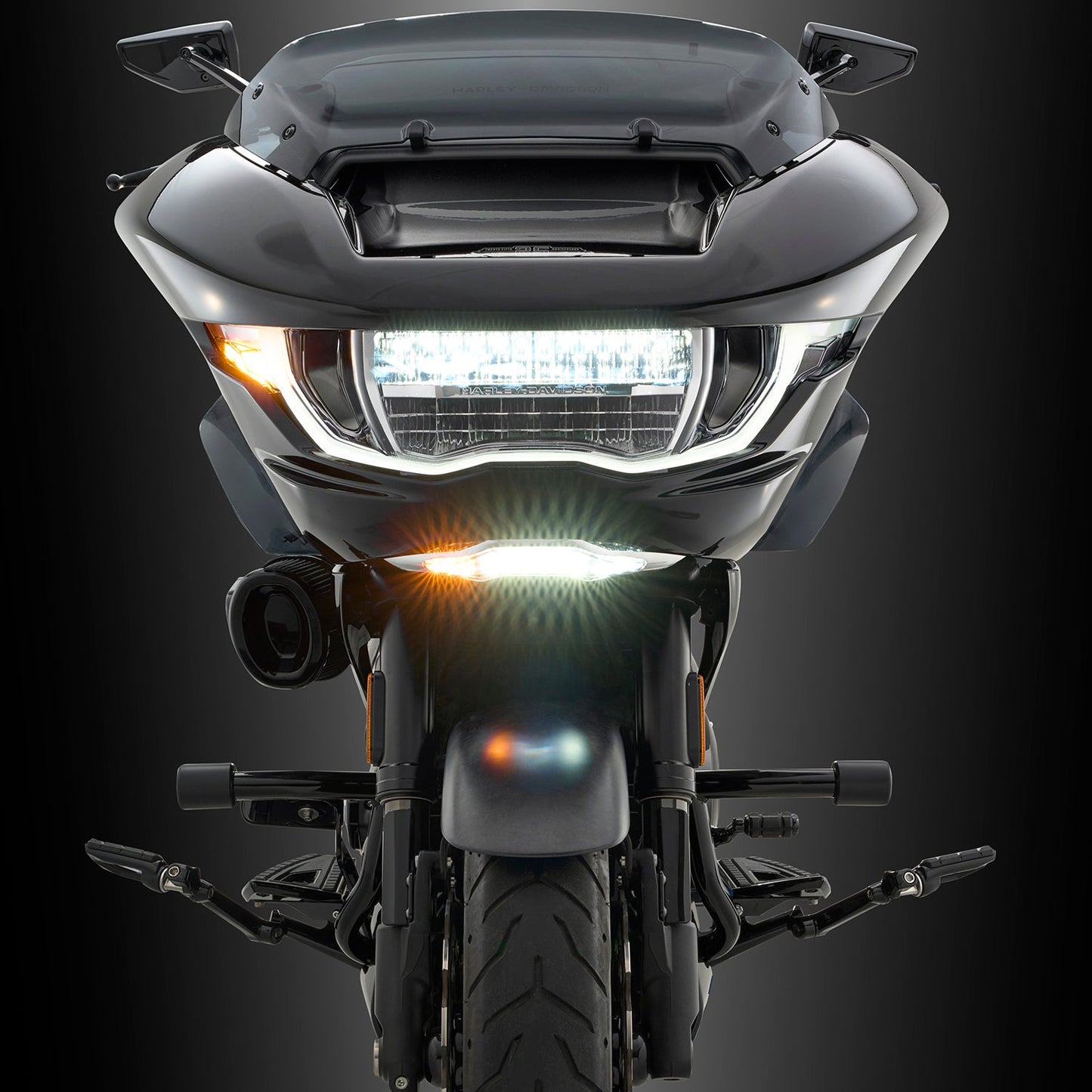 Ciro GOAT-E Chrome Fairing Turn Signal Light for 2023-2026 Harley Road Glide