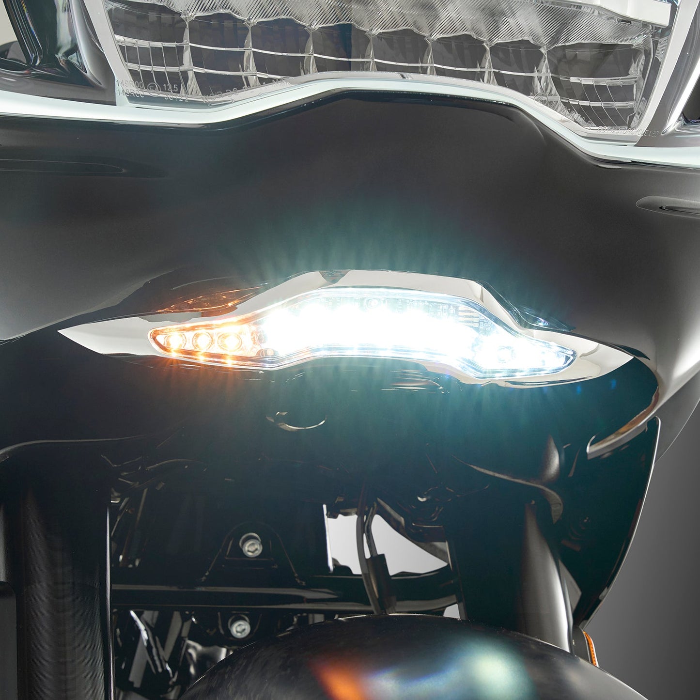 Ciro GOAT-E Chrome Fairing Turn Signal Light for 2023-2026 Harley Road Glide