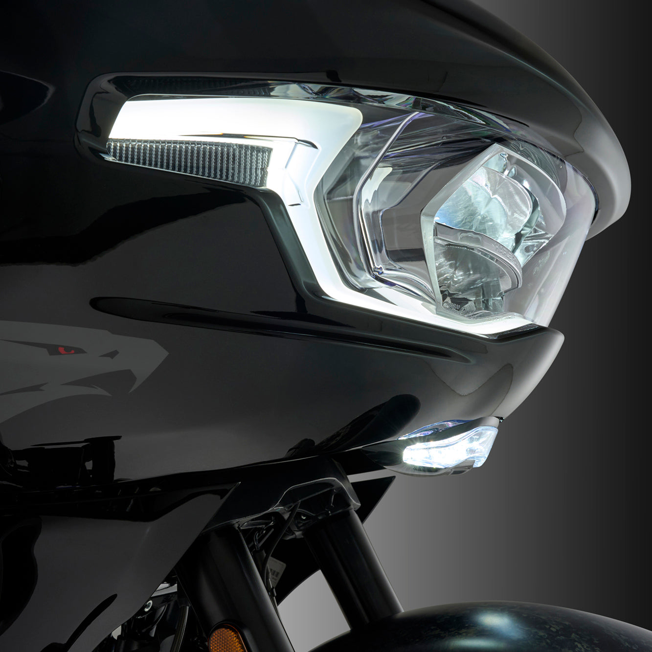 Ciro GOAT-E Black Fairing Turn Signal Light for 2023-2026 Harley Road Glide FLTR